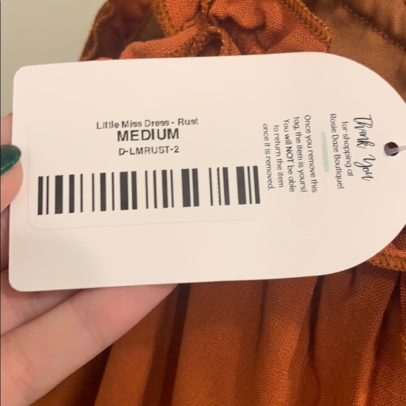 Rust Ruffle Dress - Picture 6 of 6